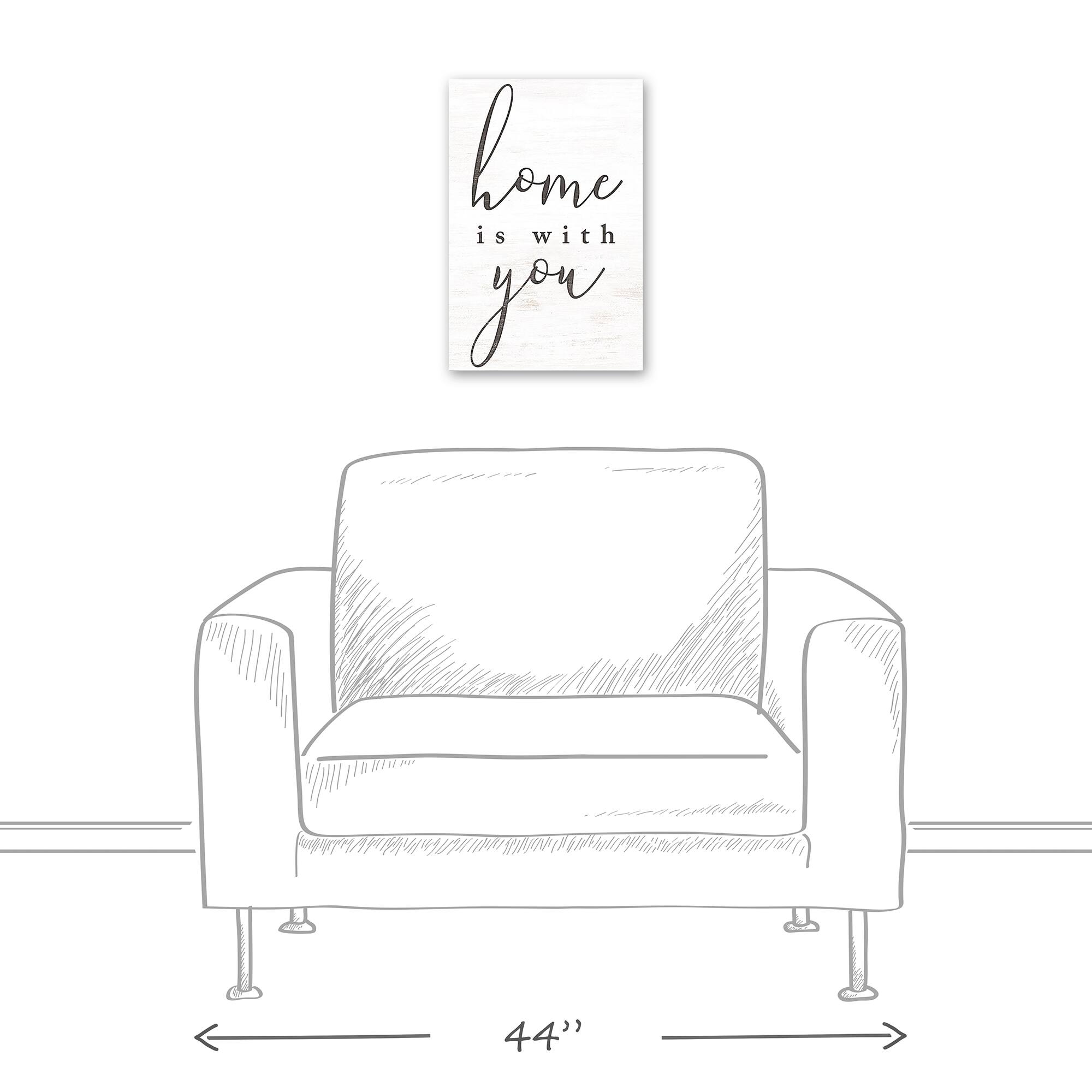 Home is with You 12" x 18" Canvas Wall Art